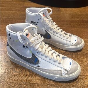 Nike Blazer Mid 77 Paint Splatter High-Top Sneakers: Size Mens 10.5